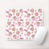 Disco Cowgirl Valentine Mouse Pad Mousepad (Mit Mouse)
