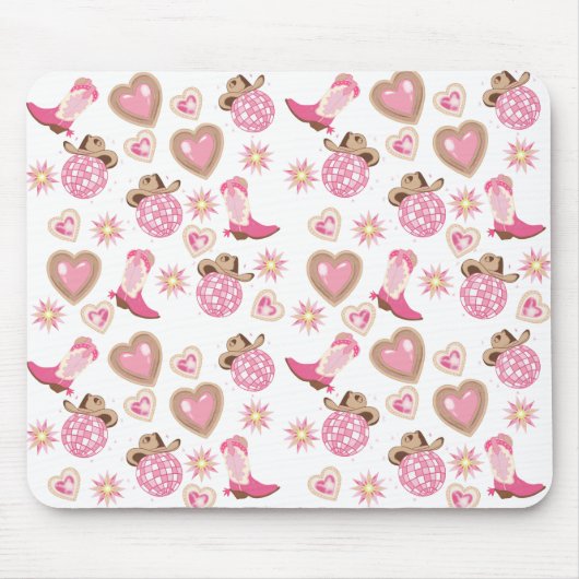 Disco Cowgirl Valentine Mouse Pad Mousepad (Vorne)