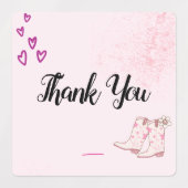 Disco Cowgirl Vielen Dank Labels Etiketten (Design 1)