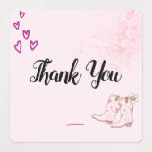 Disco Cowgirl Vielen Dank Labels Etiketten (Design 2)