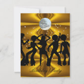 Disco Dance Birthday Party Diskothek Einladung (Vorderseite)