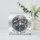 Disco Dance Birthday Party | Retro 70er Disco Part Einladung (Stehend Vorderseite)