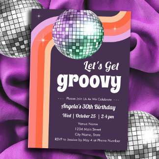 Disco Dance Party Erwachsene Geburtstag Einladung