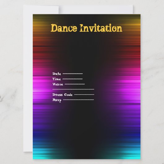 Disco Dance Party Event Crowd Rave Einladung (Rückseite)