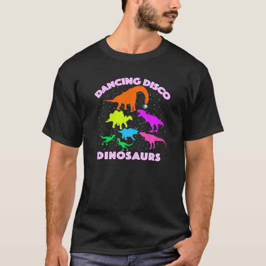 Disco Dancing Dinosaurs Prove Awesome Teacher Pres T-Shirt (Vorderseite)