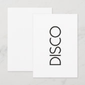 DISCO Dancing Einladung (Vorne/Hinten)
