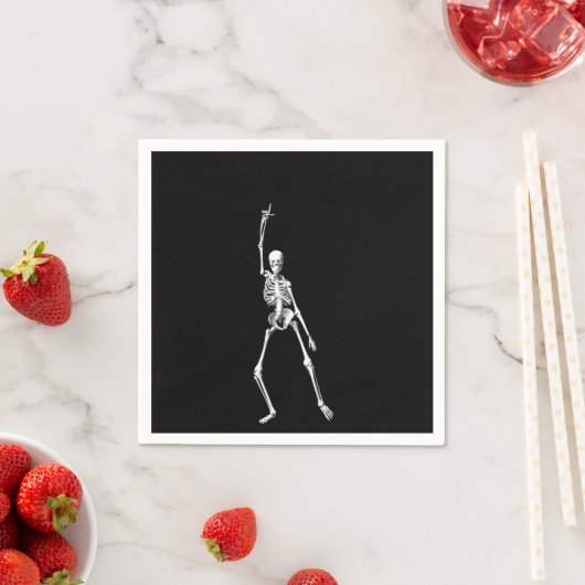 Disco Dancing Halloween Skeleton Napkin Serviette (Beispiel)