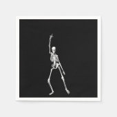 Disco Dancing Halloween Skeleton Napkin Serviette (Vorderseite)