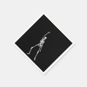 Disco Dancing Halloween Skeleton Napkin Serviette (Ecke)