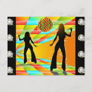 Disco Dancing Postkarte