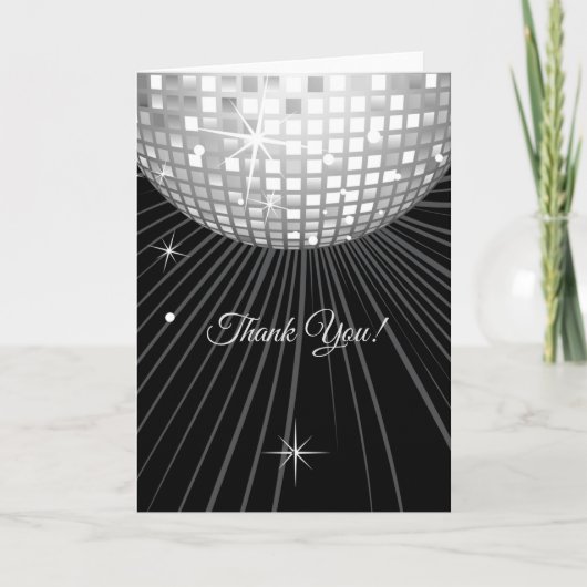 Disco, danke, Größe: Standard (5" x 7") Dankeskarte (Vorderseite)