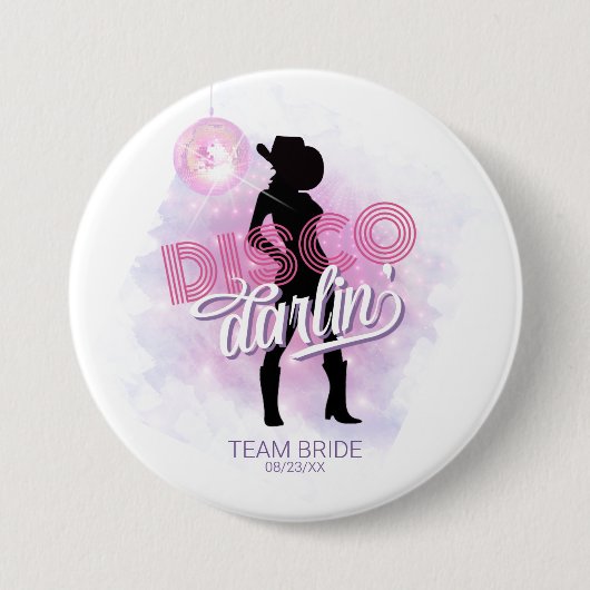 Disco Darlin' Bachelorette Team Bride ID928 Button (Vorderseite)