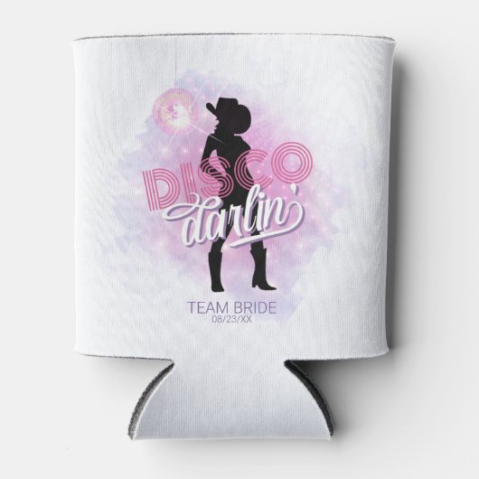 Disco Darlin' Bachelorette Team Bride ID928 Dosenkühler (Vorderseite)