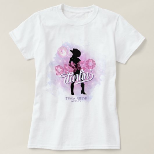 Disco Darlin' Bachelorette Team Bride ID928 T-Shirt (Design vorne)