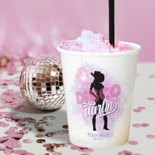 Disco Darlin' Junggesellinnen-Abschiedsteam Braut Pappbecher