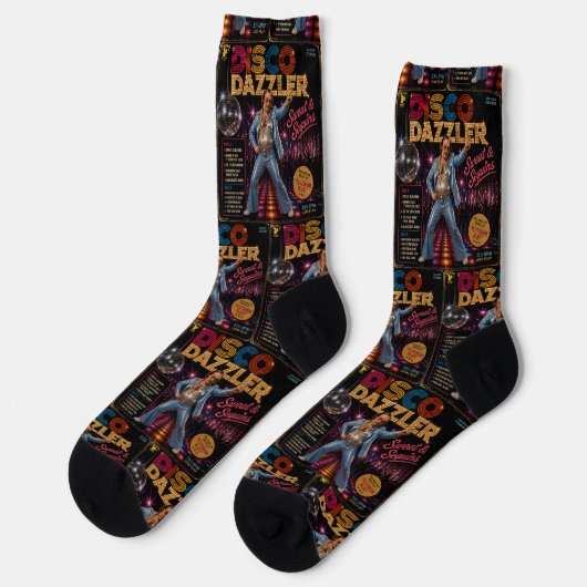 Disco Dazzler Album Socken (Linkes Detail)