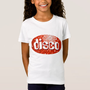 Disco deckt angepasstes Weiß der roten "Disco" T-Shirt