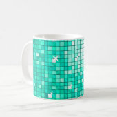 Disco deckt Aqua-Tasse mit Ziegeln Kaffeetasse (Vorderseite Links)