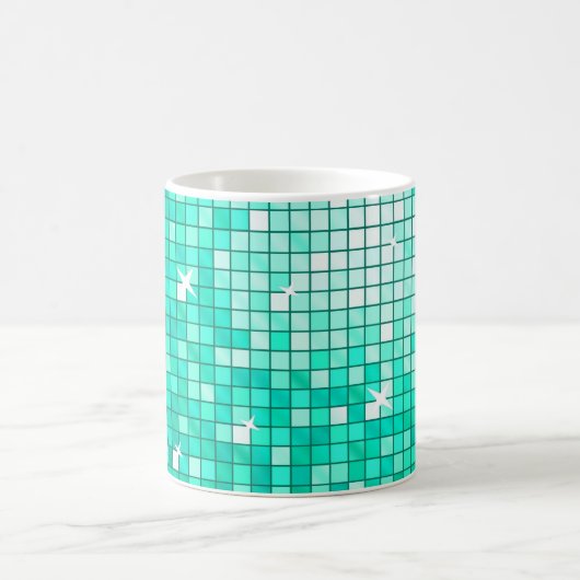 Disco deckt Aqua-Tasse mit Ziegeln Kaffeetasse (Mittel)