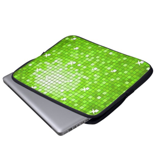 Disco deckt grüne Laptophülse 15 Zoll mit Ziegeln Laptopschutzhülle (Vorne Knopf)