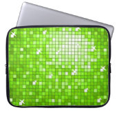 Disco deckt grüne Laptophülse 15 Zoll mit Ziegeln Laptopschutzhülle (Vorderseite)