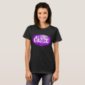 Disco deckt lila "Disco" T - Shirtschwarzes mit T-Shirt (Vorne ganz)