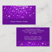 Disco deckt lila Geschäftskarte mit Ziegeln Visitenkarte (Vorne/Hinten)