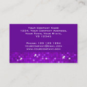 Disco deckt lila Geschäftskarte mit Ziegeln Visitenkarte (Rückseite)