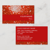 Disco deckt roten Visitenkarterotstreifen mit Visitenkarte (Vorne/Hinten)