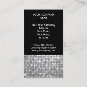 Disco deckt schwarzes Porträt "der Silber" Visitenkarte (Rückseite)