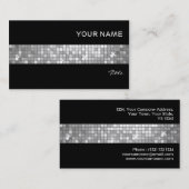 Disco deckt "Silber" Fliesen-Streifenschwarzes mit Visitenkarte (Vorne/Hinten)