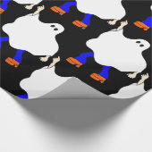 Disco der 1970er Jahre zwischen Ghost Groovy Geschenkpapier (Ecke)