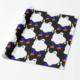 Disco der 1970er Jahre zwischen Ghost Groovy Geschenkpapier