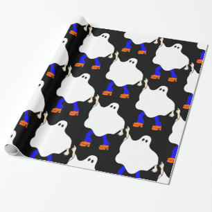 Disco der 1970er Jahre zwischen Ghost Groovy Geschenkpapier