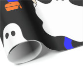 Disco der 1970er Jahre zwischen Ghost Groovy Geschenkpapier (Rolleneckpunkt)