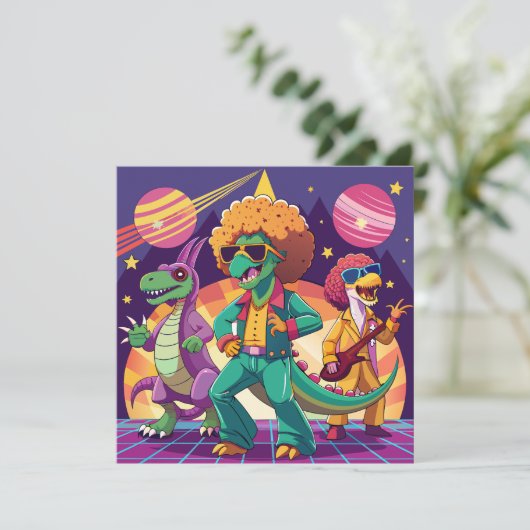 Disco Dig Einladung (Stehend Vorderseite)