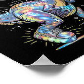 Disco Dinosaur Diplodocus 70s Dino Dancing Funny D Poster (Ecke)