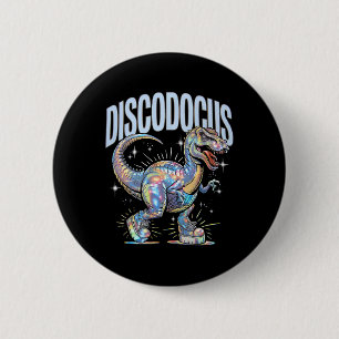 Disco-Dinosaurier Diplodocus 70er Dino Tanz Lustig Button