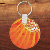 Disco ~ Disco-Ball im 80er der 80er Jahre Schlüsselanhänger (Vorderseite)