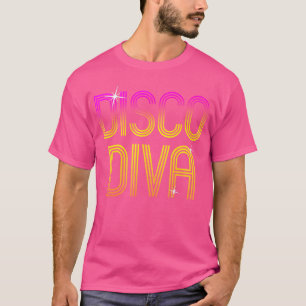 Disco-Diva 70er 80er Familienparty-Tanzthema T-Shirt