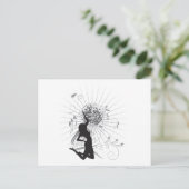 Disco-Diva-Vektor Postkarte (Stehend Vorderseite)