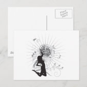 Disco-Diva-Vektor Postkarte (Vorne/Hinten)