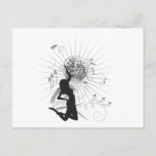 Disco-Diva-Vektor Postkarte