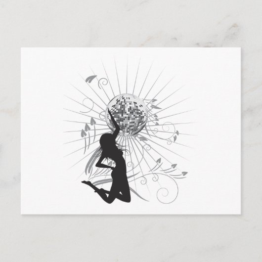 Disco-Diva-Vektor Postkarte (Vorderseite)