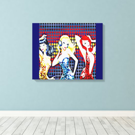 Disco Divas 70 Leinwanddruck (Insitu (Holzboden))