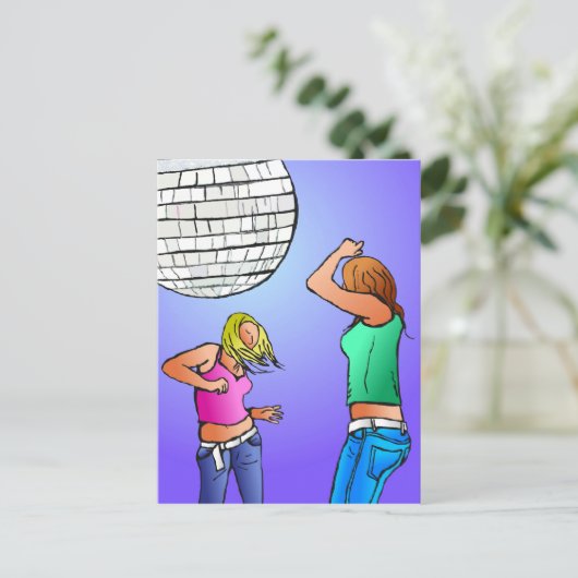 Disco Divas Postkarte (Stehend Vorderseite)