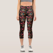 Disco-Eichhörnchen-Königin Capri Leggings (Vorderseite)
