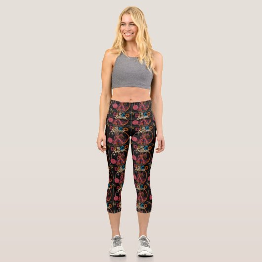 Disco-Eichhörnchen-Königin Capri Leggings (Vorderseite)