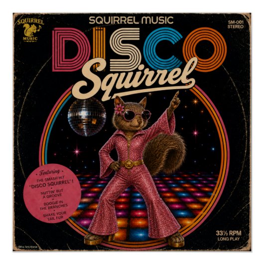 Disco-Eichhörnchen-Königin Poster (Vorderseite)