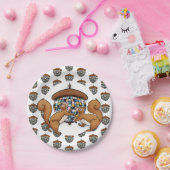 Disco Eichhörnchen Pappteller (Party)